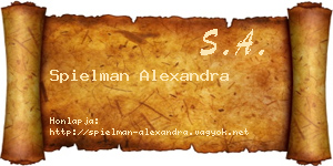 Spielman Alexandra névjegykártya